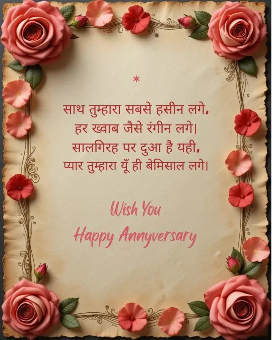 Happy Anniversary Wishes in Hindi 4
